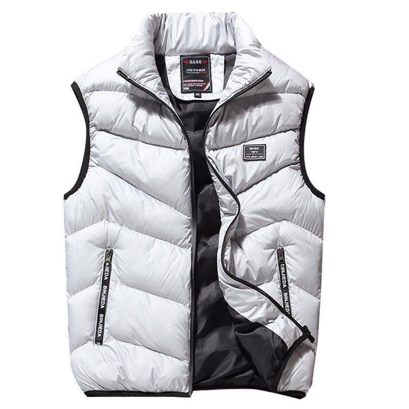 Large Size New Men's Autumn And Winter Down Cotton Vest Jacket