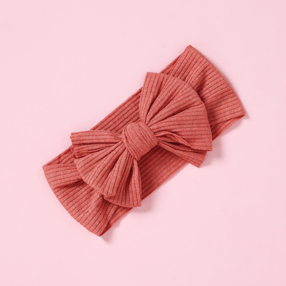 Children's Elastic Nylon Wide Bow Baby Hair Band