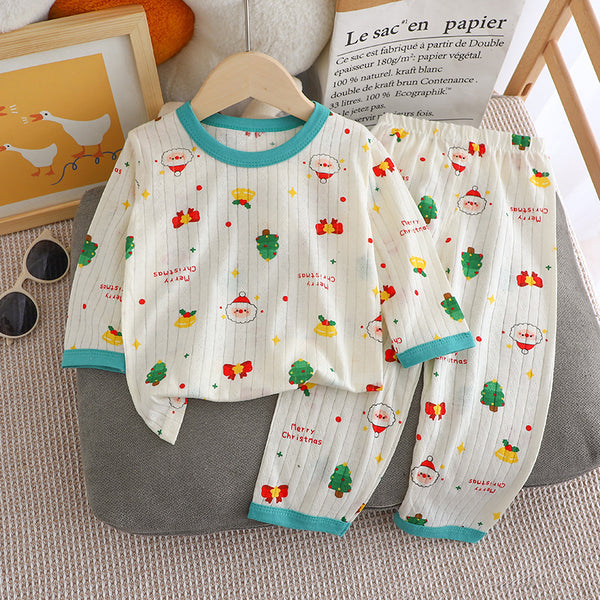 Summer New Children's Loungewear Boys Air Conditioning Clothes Korean Girls Cotton Thin Suit Baby Pajamas