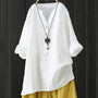 Women's Casual European And American Cotton And Linen Shirt
