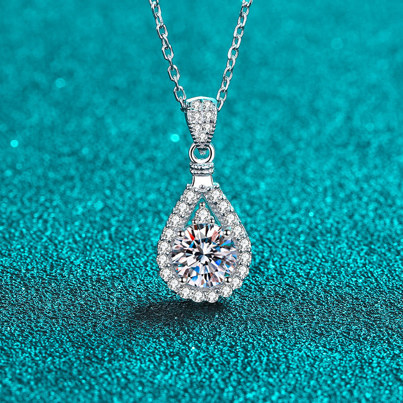 Sterling Silver Necklace For Women Moissanite Delicate