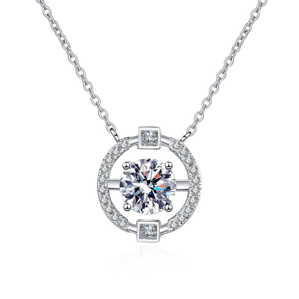 Women's Sterling Silver Simple Moissanite Necklace