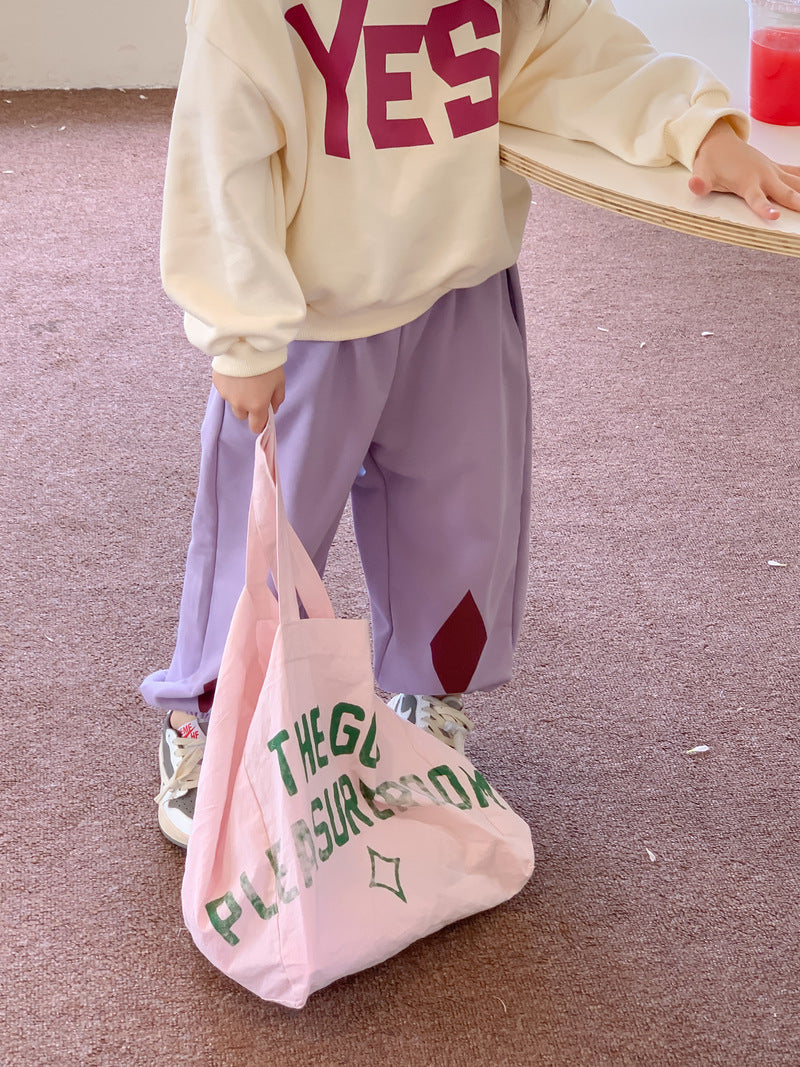 Round Neck Letter Baby Long Sleeve Western Pullover Brothers And Sisters Clothing