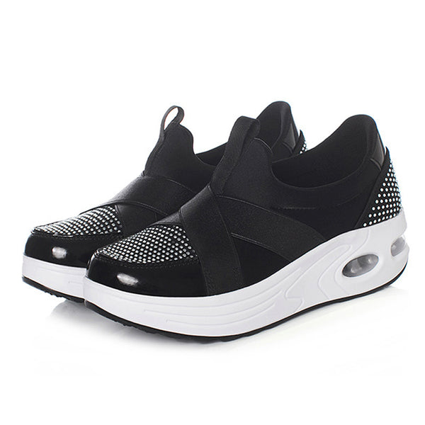 Air Cushion Rocking Shoes Women's Smooth Surface Increase Leisure Travel Running