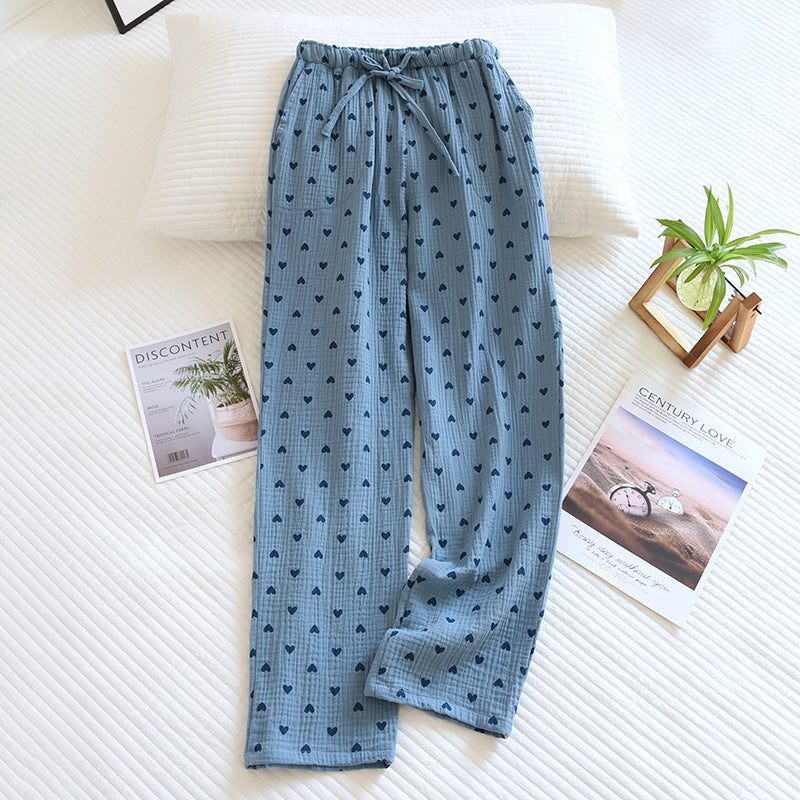 Women's Double-layer Cotton Yarn Home Pants