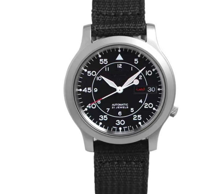 Men's Alloy Nylon Strap Three-pin Quartz Watch