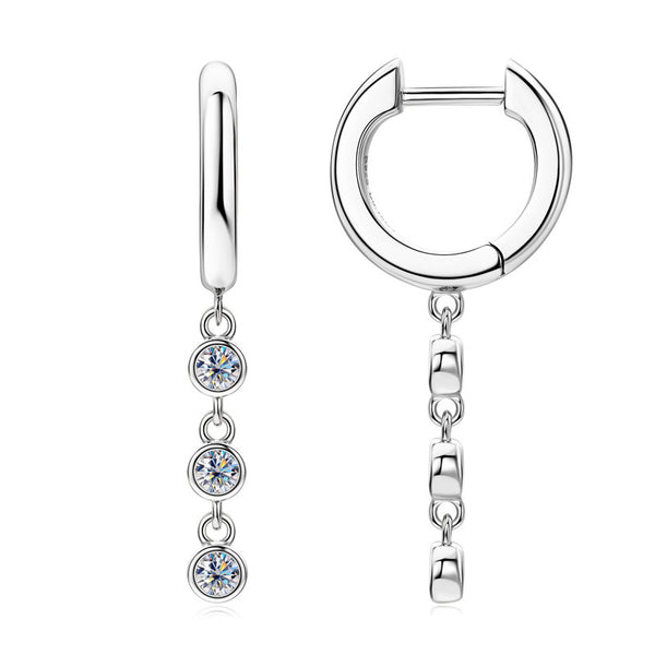 Women's Fashion Tassel Moissanite Earrings