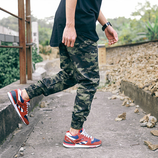 Cotton camouflage versatile beam casual pants high-end jogging loose feet trousers