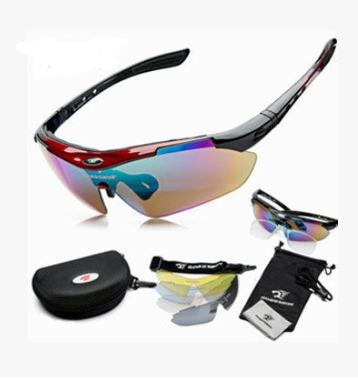 [11 IN 1] Sports Sunglasses UV Protection-5 Lenses, Headband, Storage Bag & Case