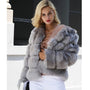 Europe And The United States Autumn And Winter New Fox Fur Fur Coat Women's Short Long-sleeved Fur Artificial Fur Coat