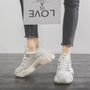 Casual platform women's sneakers with suede