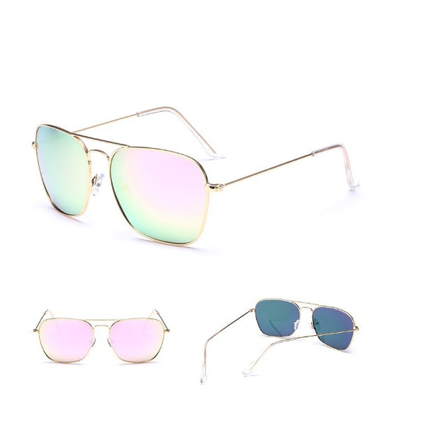 Metallic Sunglasses Real Film Couple Model Men And Women Colorful Real Polarized Sunglasses