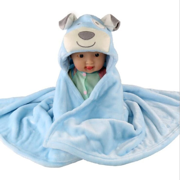 Baby fleece bath towel hooded towels bathrobe