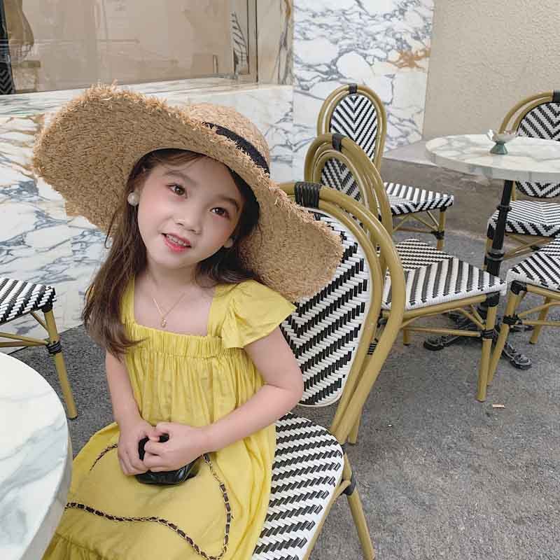 Children''s sweet flying sleeve dress