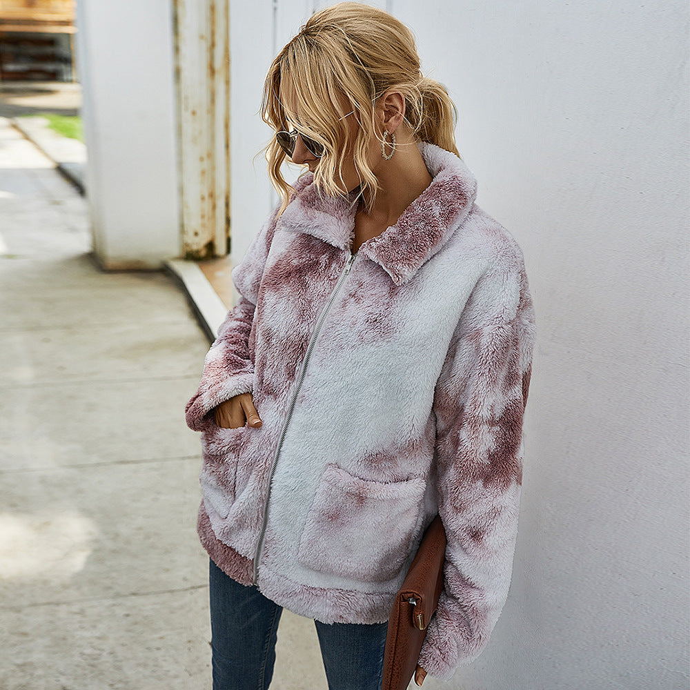 Women's dyed wool coat