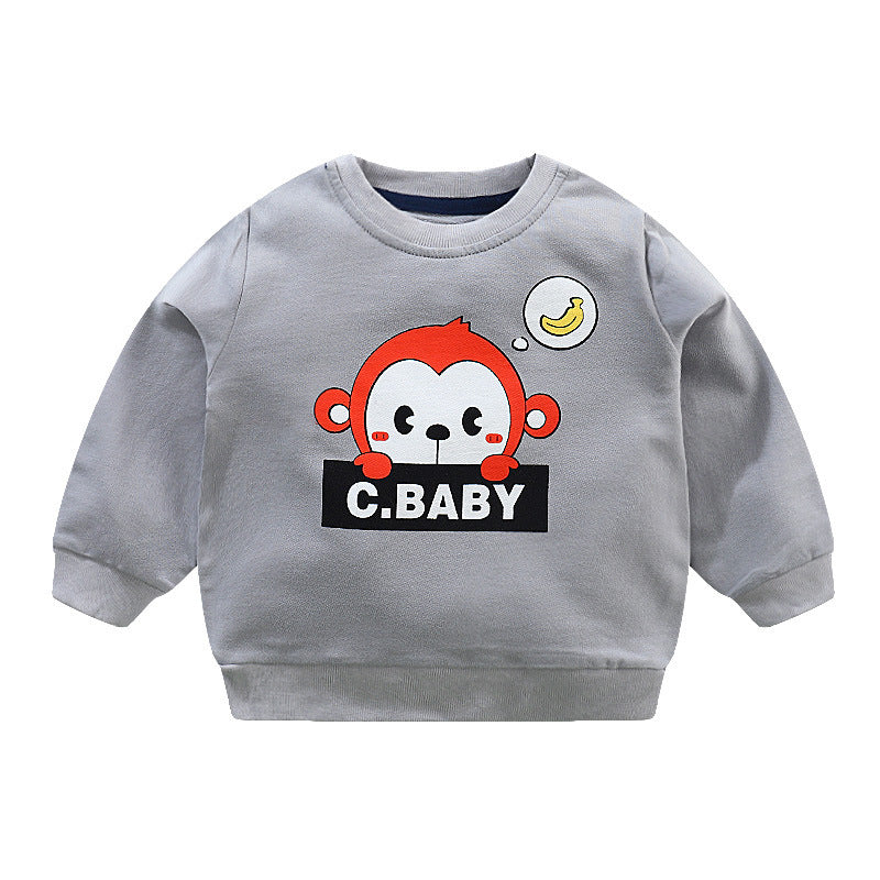 Baby Sweater Autumn Boys' New Western Style Top Baby Autumn Clothes And Coat Children's Autumn Clothing Coat