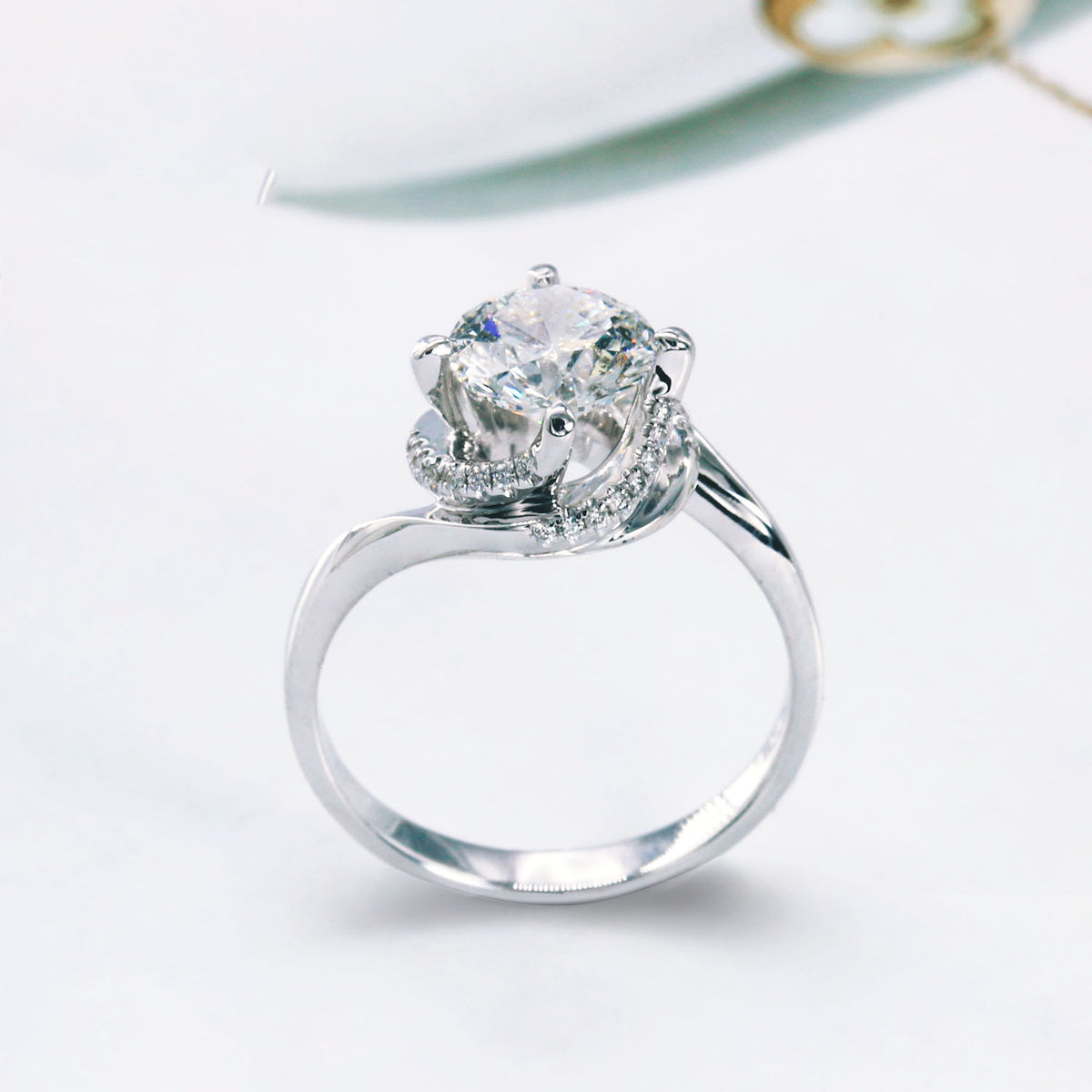 Six Prong Moissanite Ring