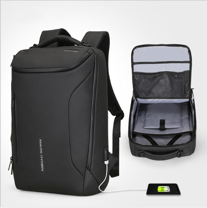 MARK RYDEN Business Backpack for Men, Waterproof High Tech Backpack with Sport Car Shape Design and USB Charging Port