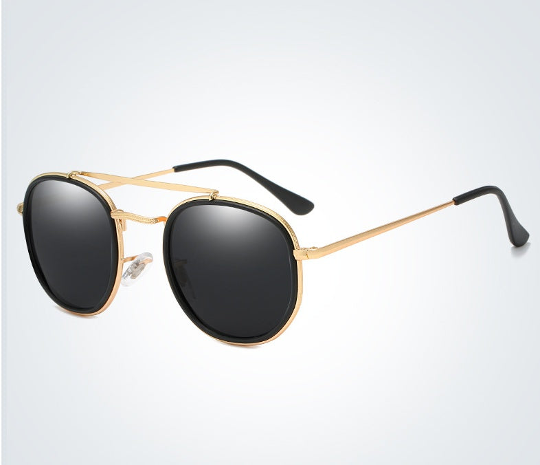 Metal polarized sunglasses