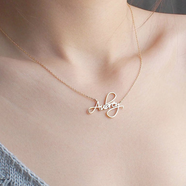 Customized Personalized Name Gold Copper Alloy Letter Pendant Necklace