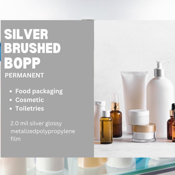 BOPP Label Rolls- Silver Brushed BOPP Roll