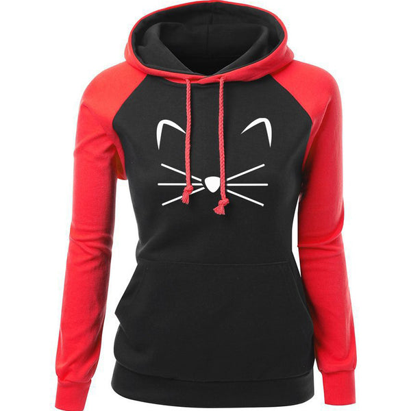 Cute Cat Woman Hoodies Sweater