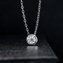 Karat Moissanite Necklace S925 Sterling Silver Pendant