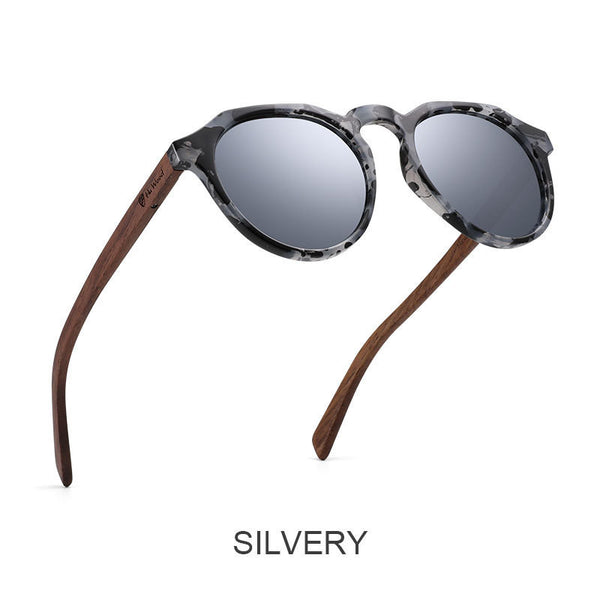 Polarized Sunglasses Round Glasses Bamboo Sunglasses