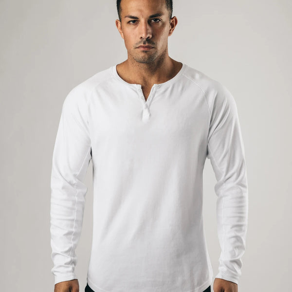 Buttoned Long Sleeve Sports T-Shirt Bottoming Shirt