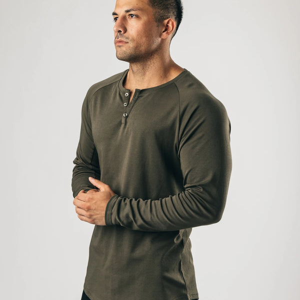 Buttoned Long Sleeve Sports T-Shirt Bottoming Shirt