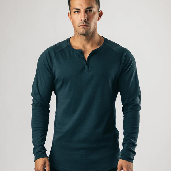 Buttoned Long Sleeve Sports T-Shirt Bottoming Shirt