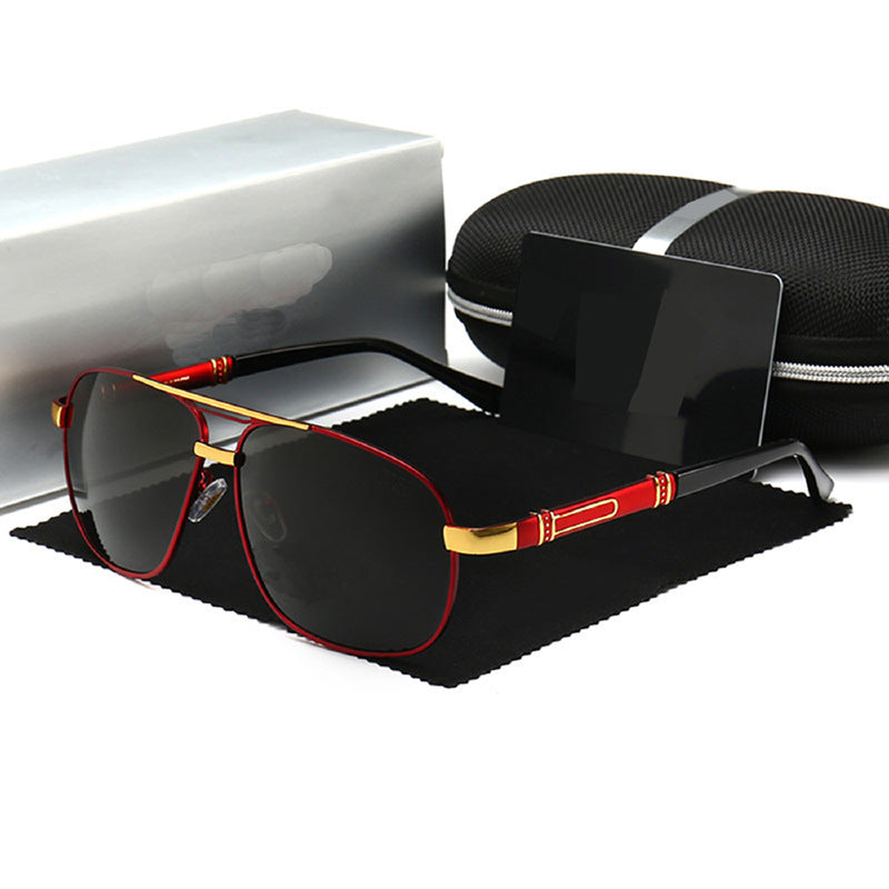 Men Sunglasses With Polarized Square Frames And Sunglasses With Sunglass