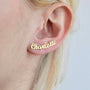 DIY custom English letter name earrings personalized custom earrings holiday gift