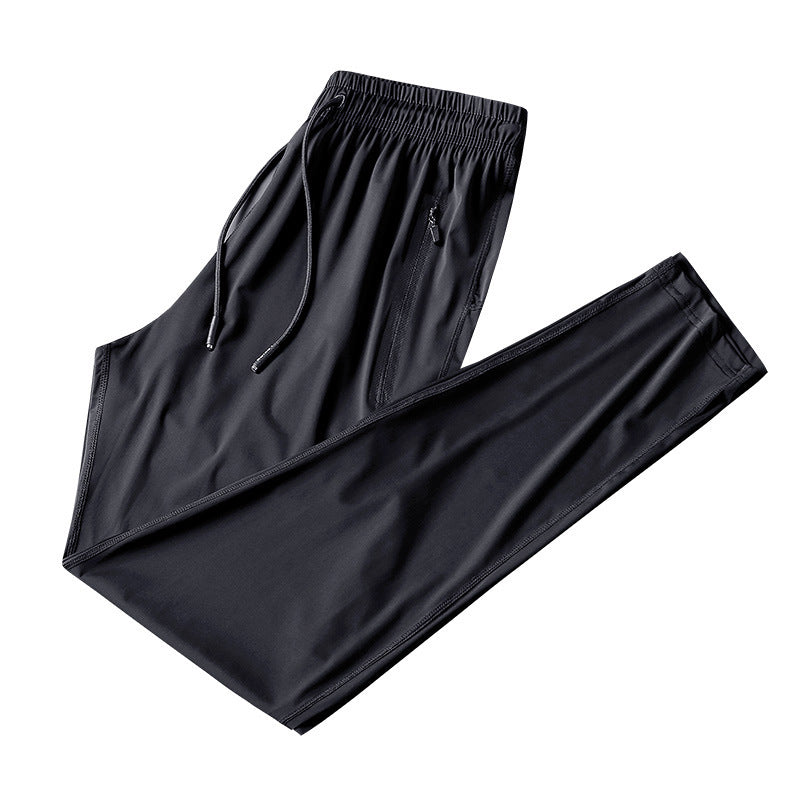 New Lightweight Breathable Mens Trousers Leisure Sports Large Size Feet Ice Silk Quick Drying Air Conditioning Pants