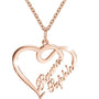 925 Silver Personalized Custom Heart-shaped Letter Necklace Female