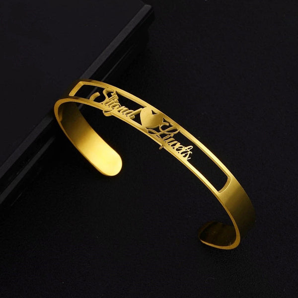 Fashion Stainless Steel Name Letter Bracelet