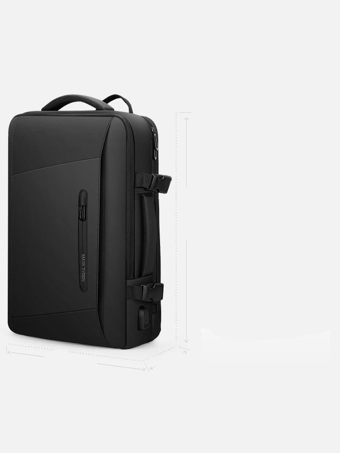 Backpack Men'S Backpack Emergency Raincoat Large Capacity Business Trip 17 Inch Laptop Bag