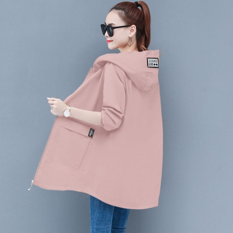 Fat sister mid-length spring and autumn trench coat