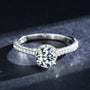 S925 Silver Simulation Diamond Moissanite D Color Ring Female Light Luxury