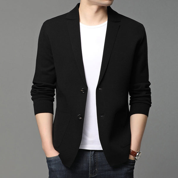 Men's Blazer Solid Color Cardigan Sweater