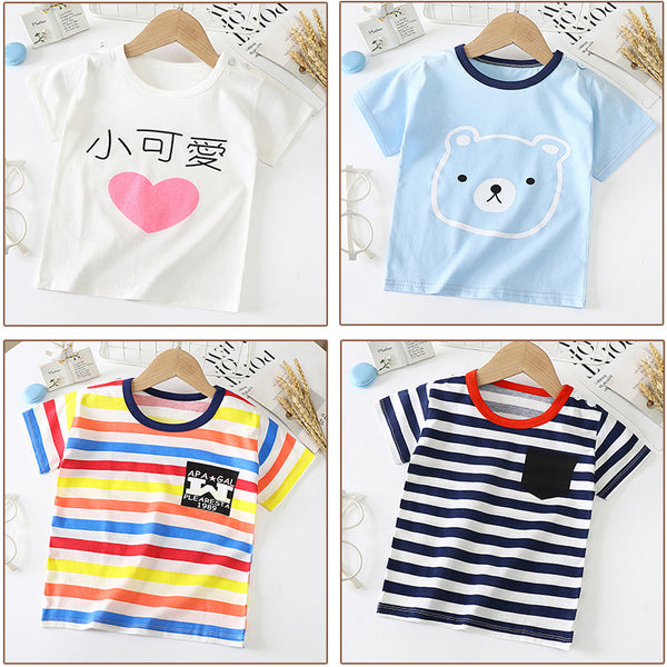 Children's Short-sleeved T-shirt cotton Baby Half-sleeved Bottoming Shirt