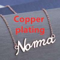 Customized Personalized Name Gold Copper Alloy Letter Pendant Necklace