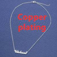 Customized Personalized Name Gold Copper Alloy Letter Pendant Necklace