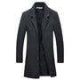 Woolen coat solid color lapel coat trench coat