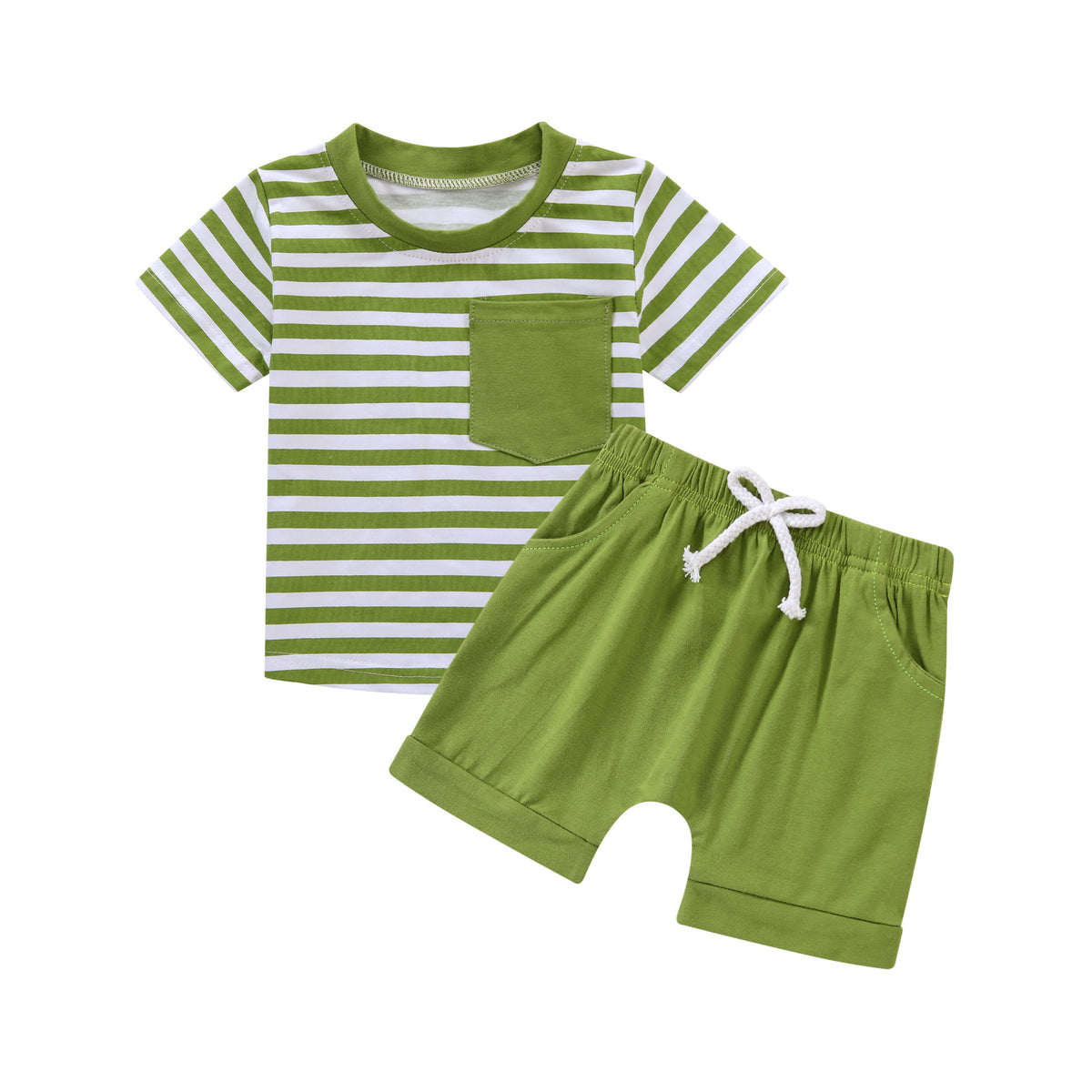 Short-sleeved Shorts Stitching Children's Suit