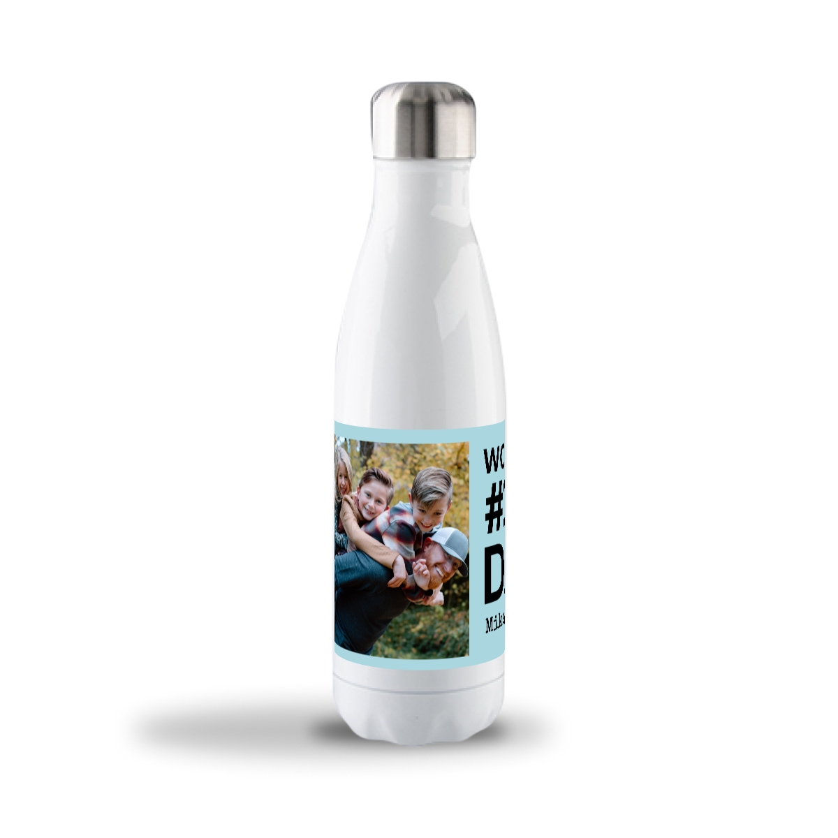 No 1 Dad  Customize 17oz Stainless Steel Bottle