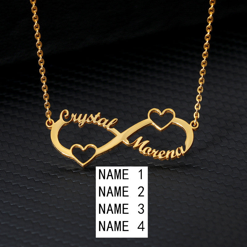 Infinity Personalize couple Necklace