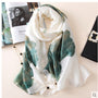 Fashionable Women's Simple Printed Thin Silk Scarf