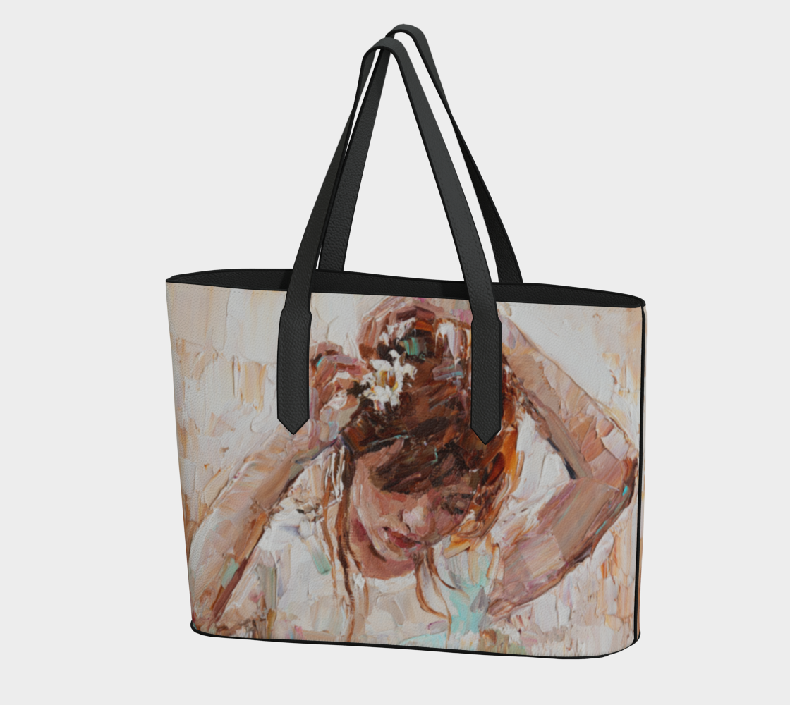 Angel Canvas Vegan Leather Tote Bag