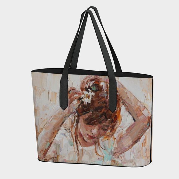 Angel Canvas Vegan Leather Tote Bag